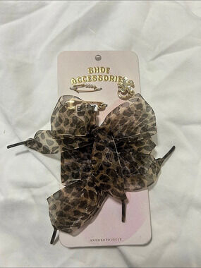 Anthropologie Animal Print Shoe Accessories in Brown NWT25